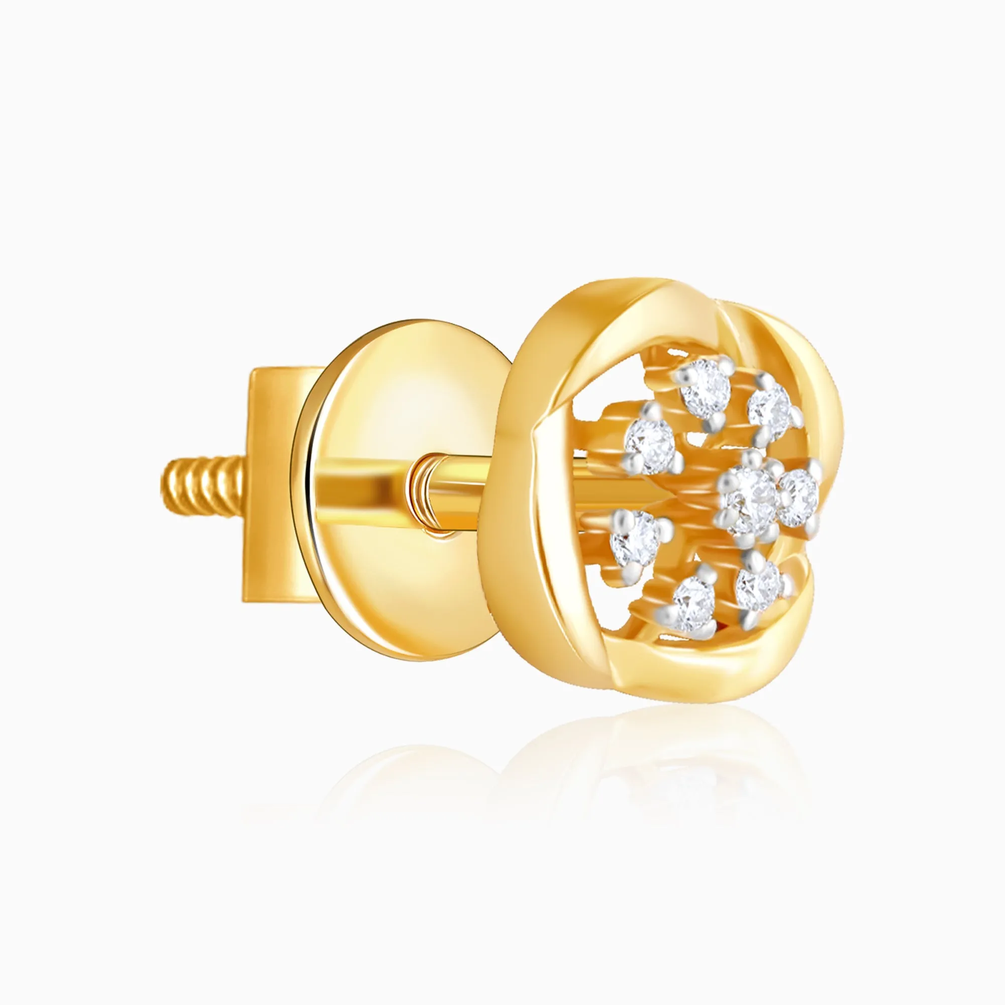Gold Beauty In Nature Diamond Earrings Giva