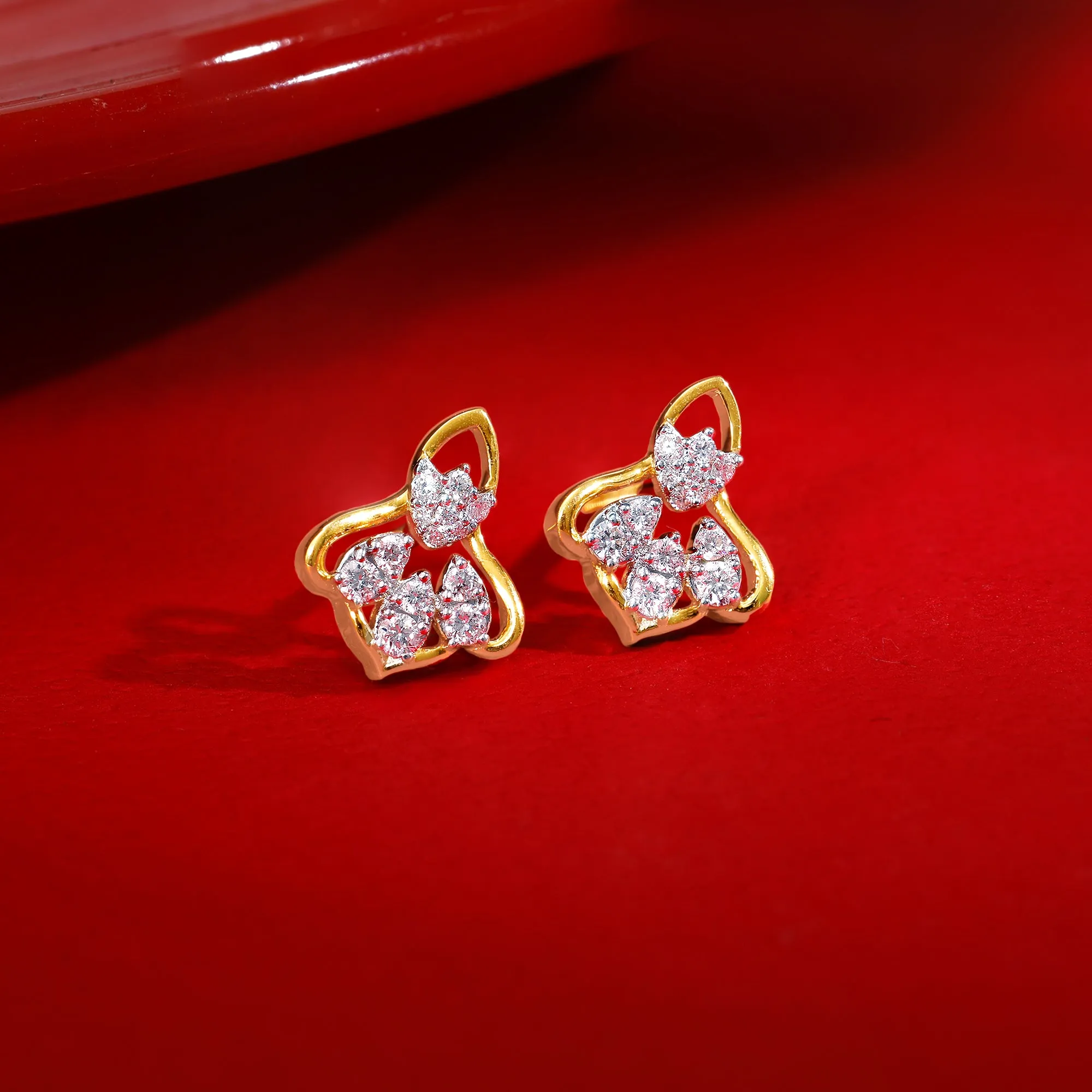 Gold Bellflower Rhapsody Diamond Earrings Giva
