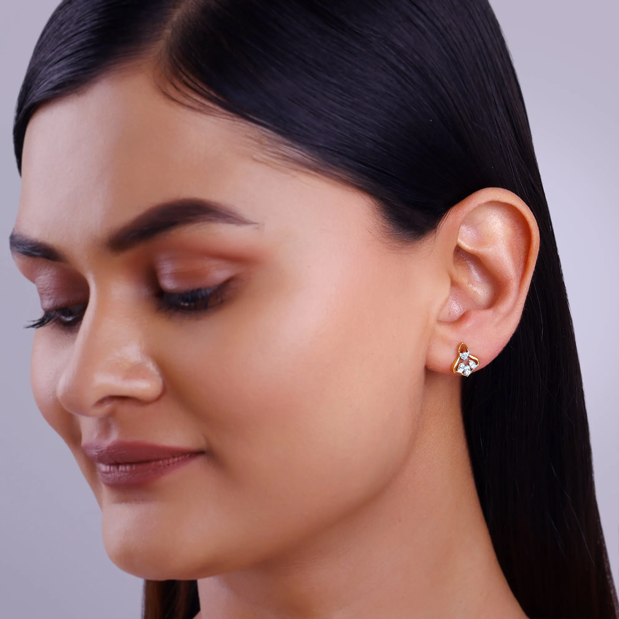 Gold Bellflower Rhapsody Diamond Earrings Giva