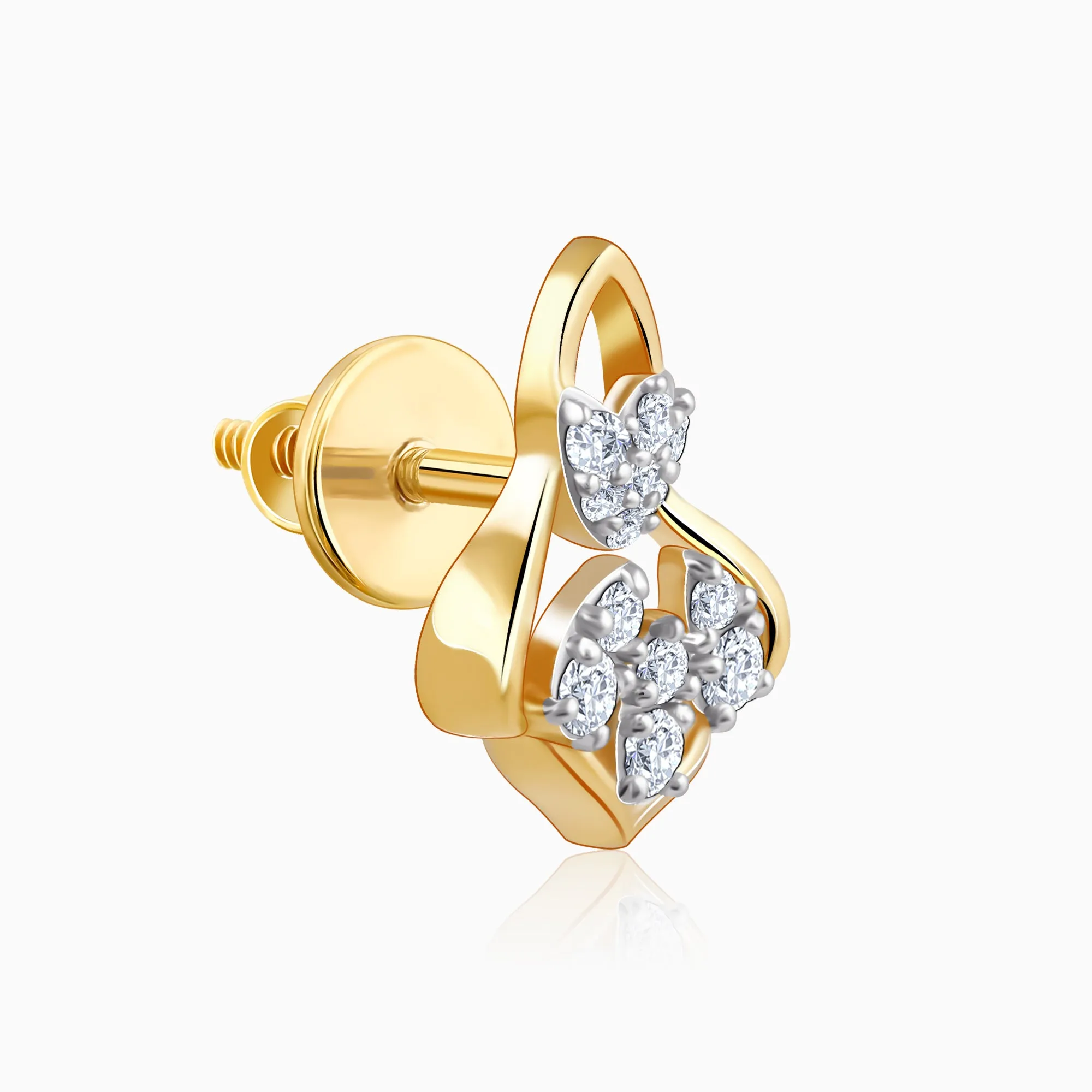 Gold Bellflower Rhapsody Diamond Earrings Giva