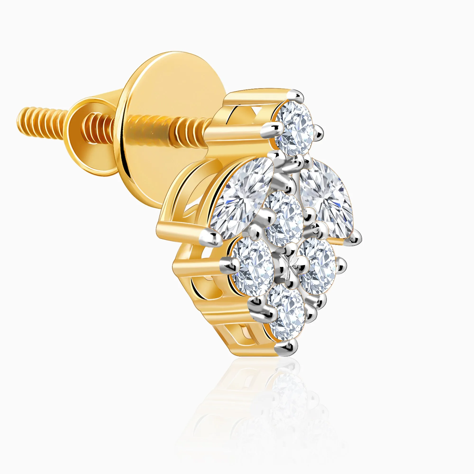 Gold Buti Diamond Earrings Giva