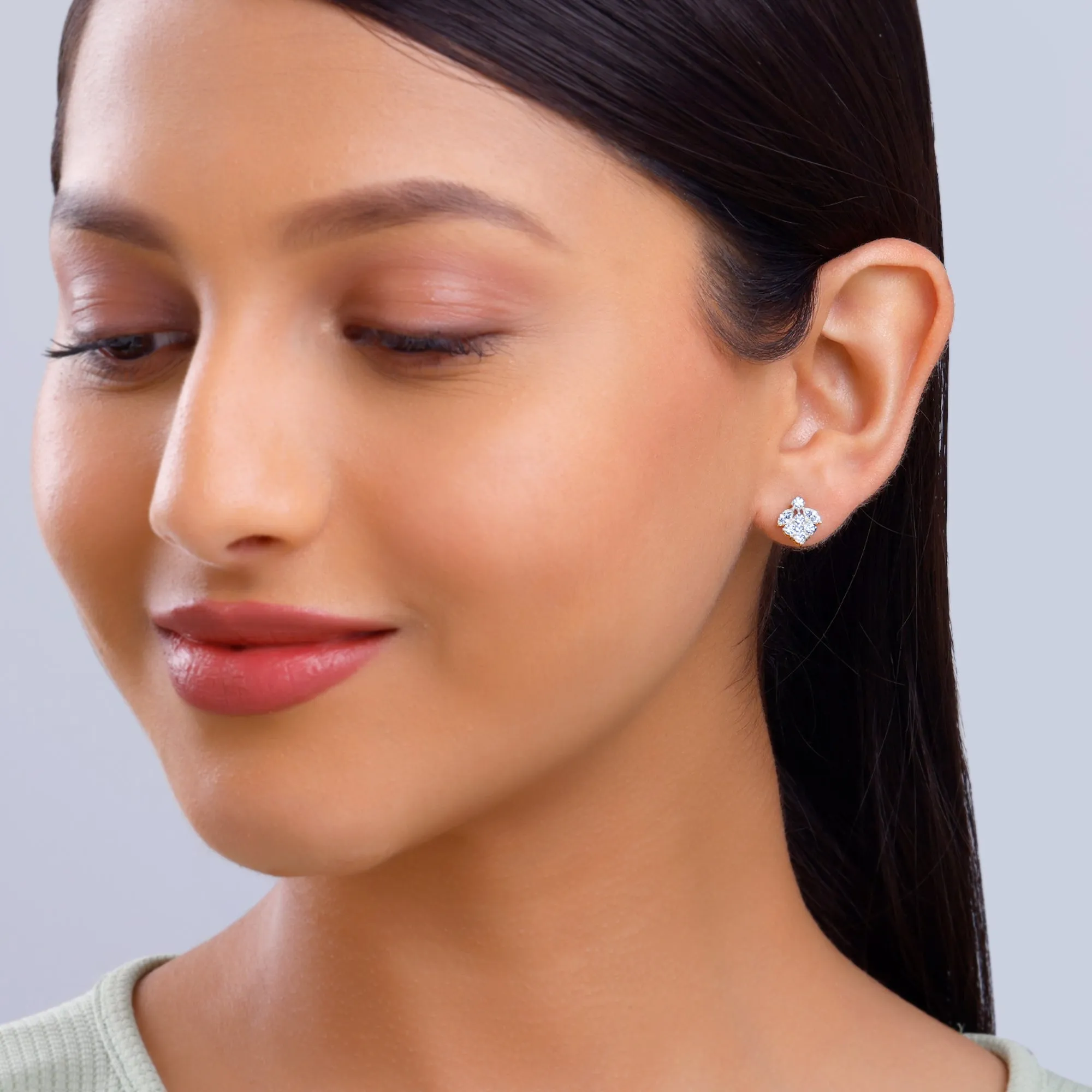 Gold Buti Diamond Earrings Giva