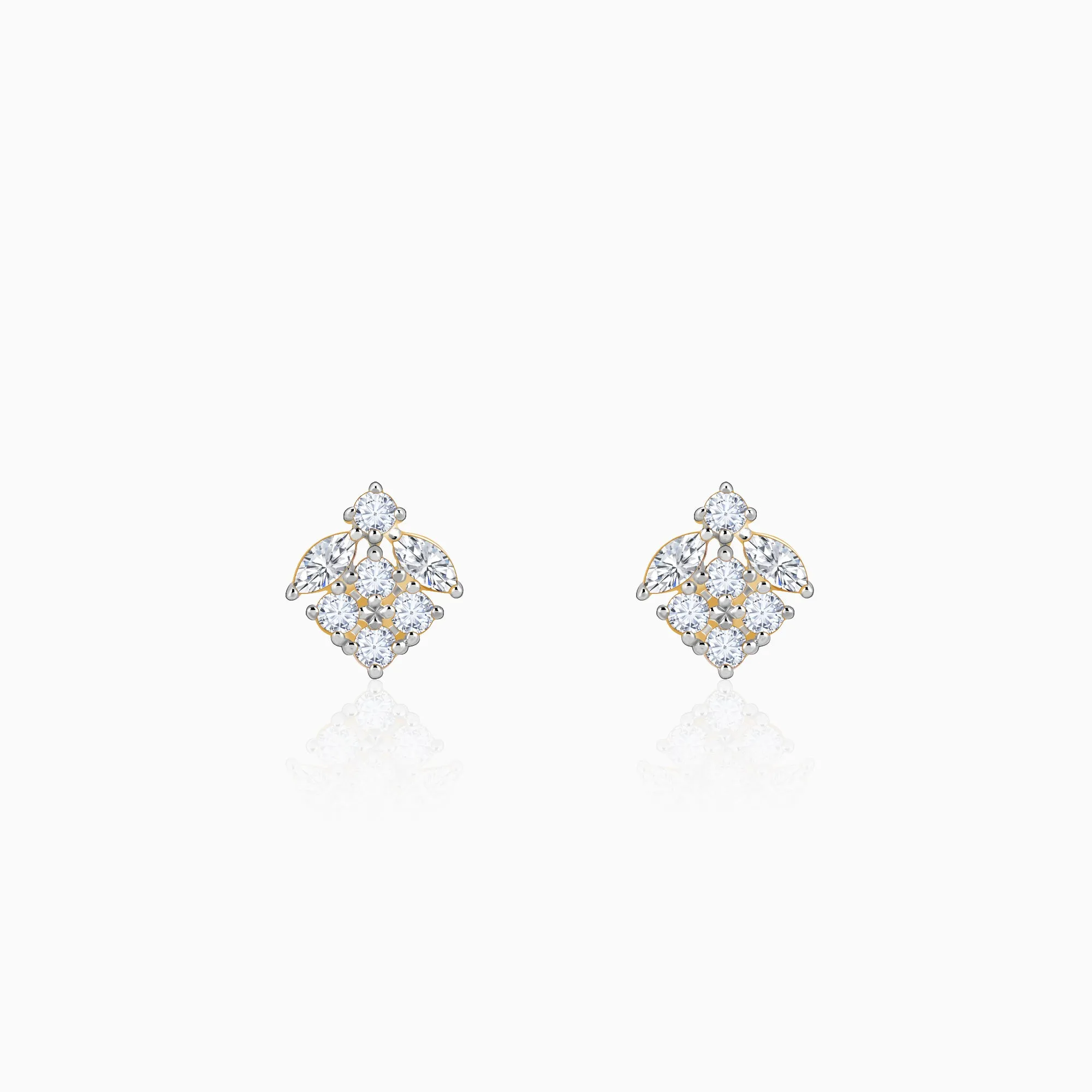 Gold Buti Diamond Earrings Giva