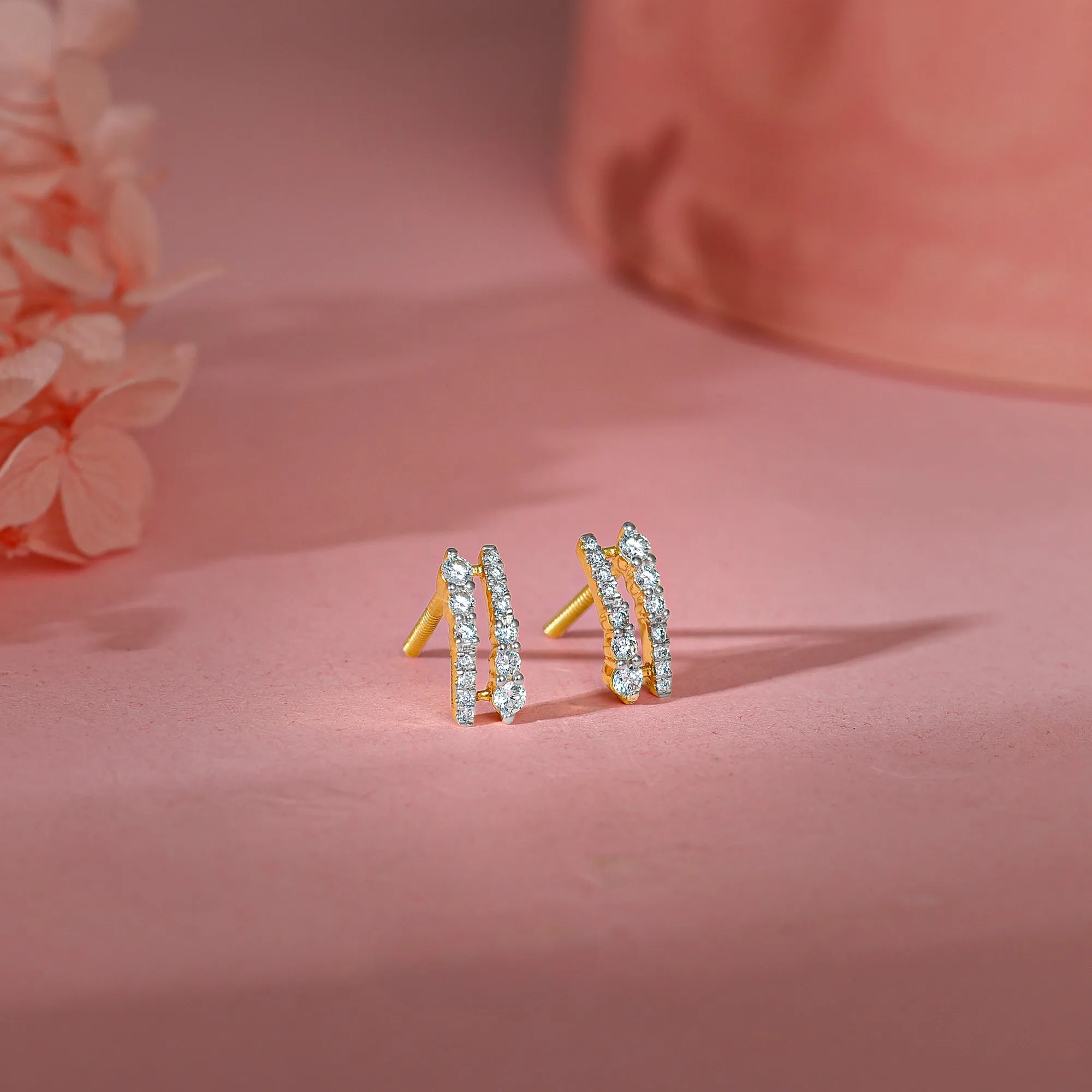 Gold Elysian Diamond Earrings Giva