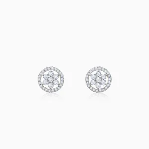 Gold Floret Solitaire Diamond Earrings Giva
