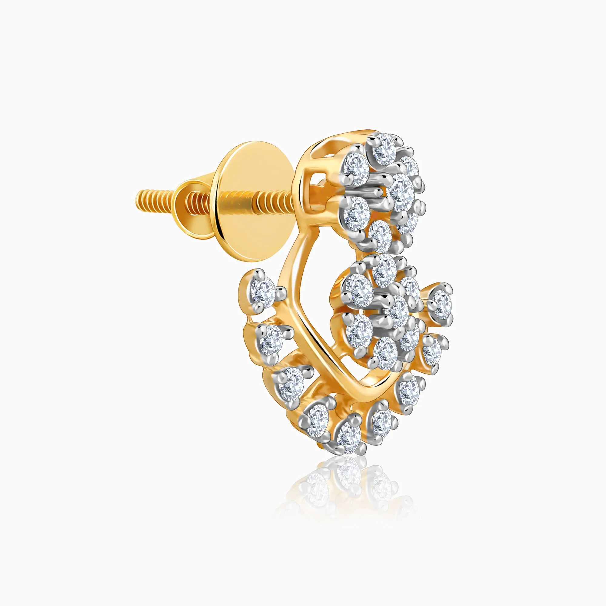 Gold Glided Spark Diamond Earrings Giva