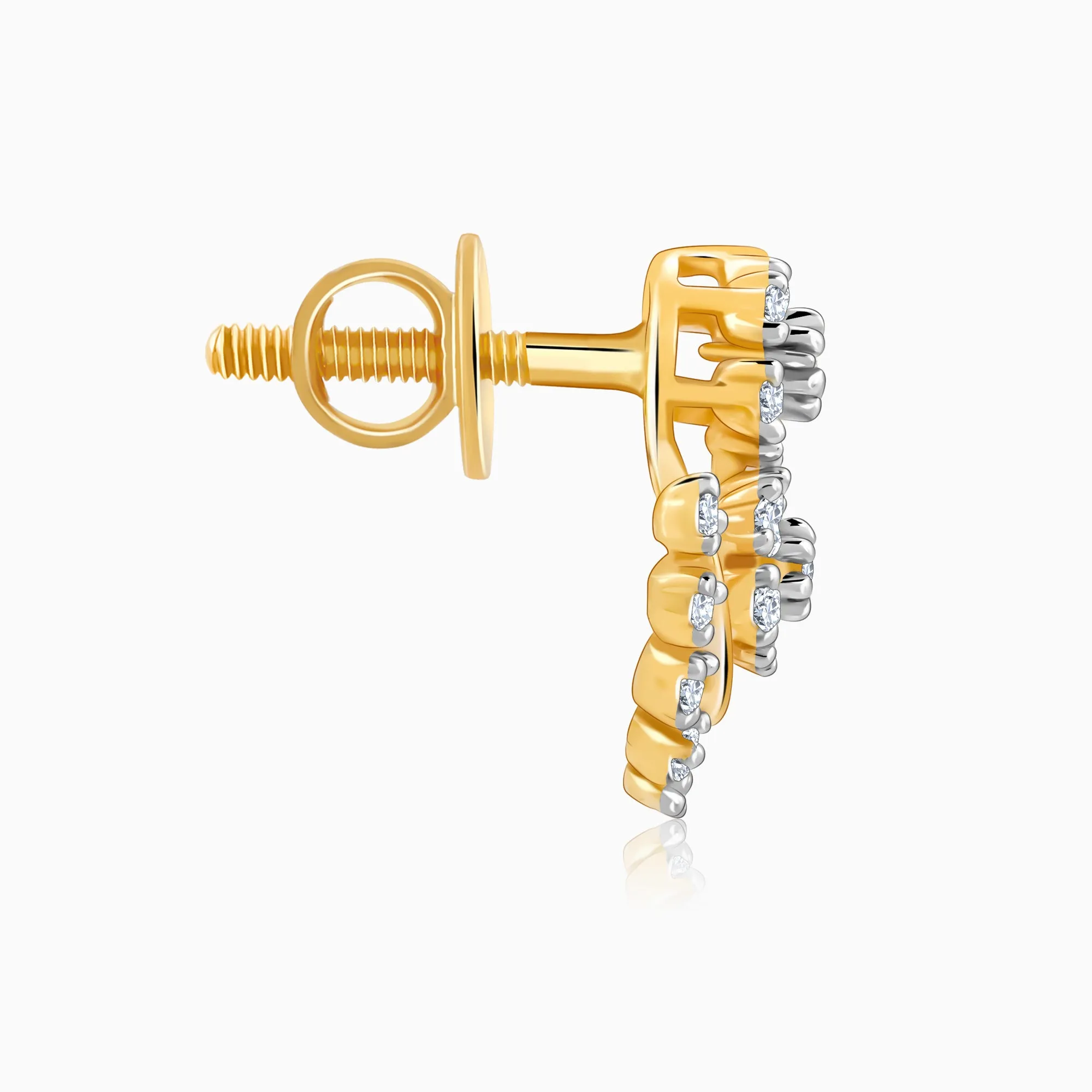 Gold Glided Spark Diamond Earrings Giva