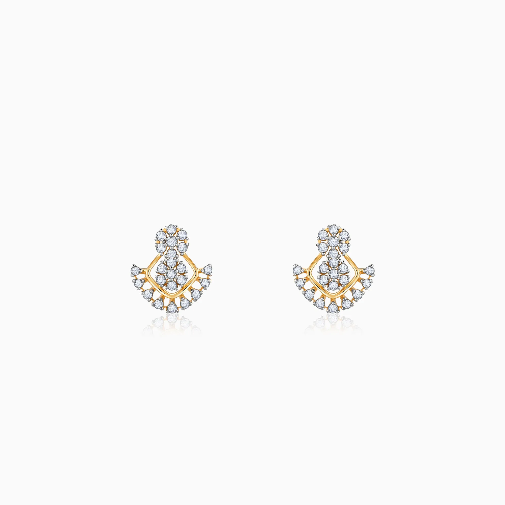 Gold Glided Spark Diamond Earrings Giva