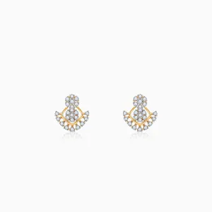 Gold Glided Spark Diamond Earrings Giva