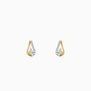 Gold Majestic Aura Diamond Earrings Giva