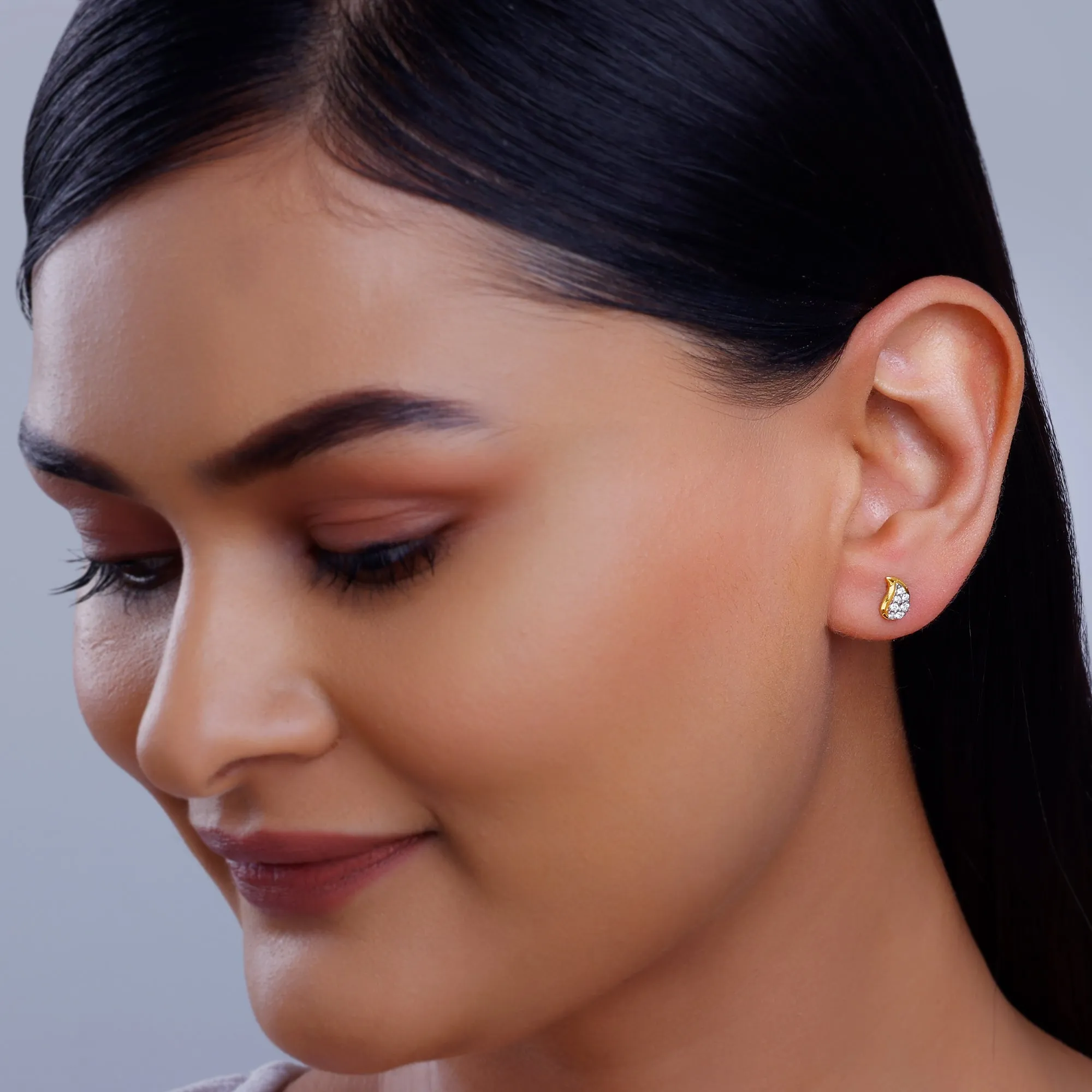 Gold Mango Gleam Diamond Earrings Giva