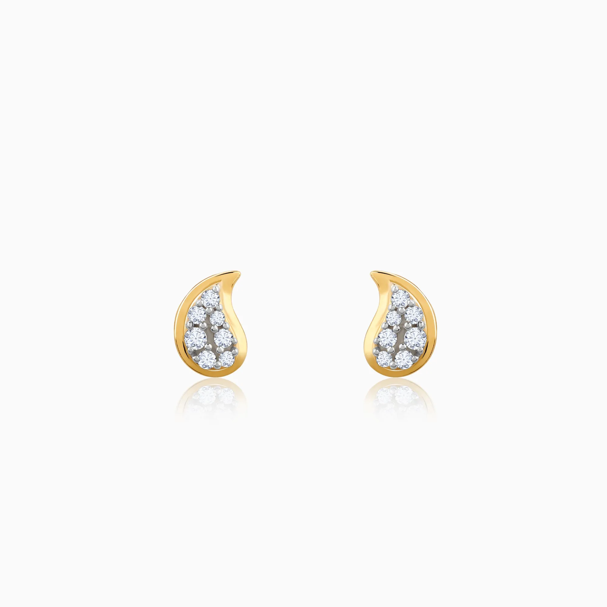 Gold Mango Gleam Diamond Earrings Giva
