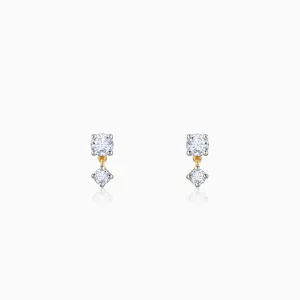 Gold Paseo Solitaire Diamond Studs Giva