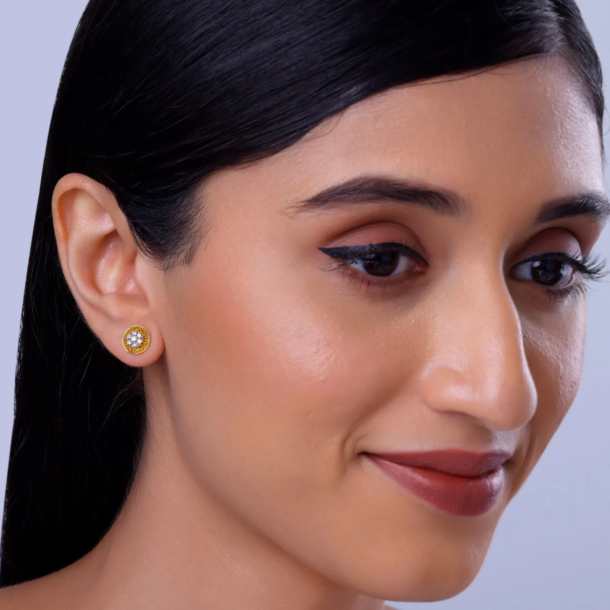 Gold Plethora Diamond Earrings Giva