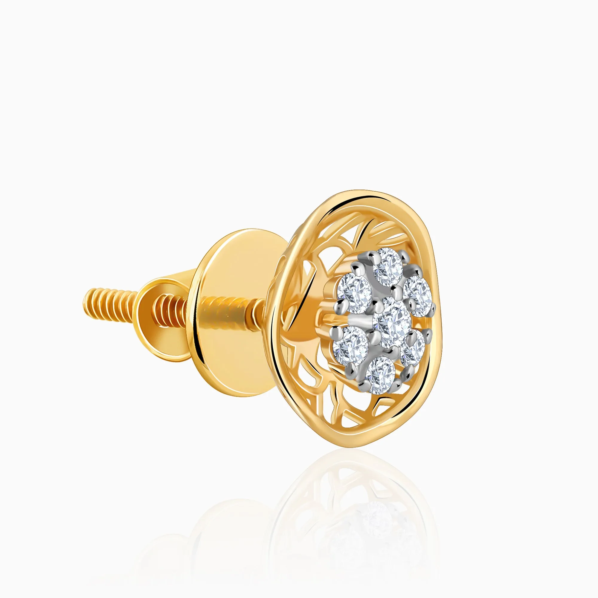 Gold Plethora Diamond Earrings Giva
