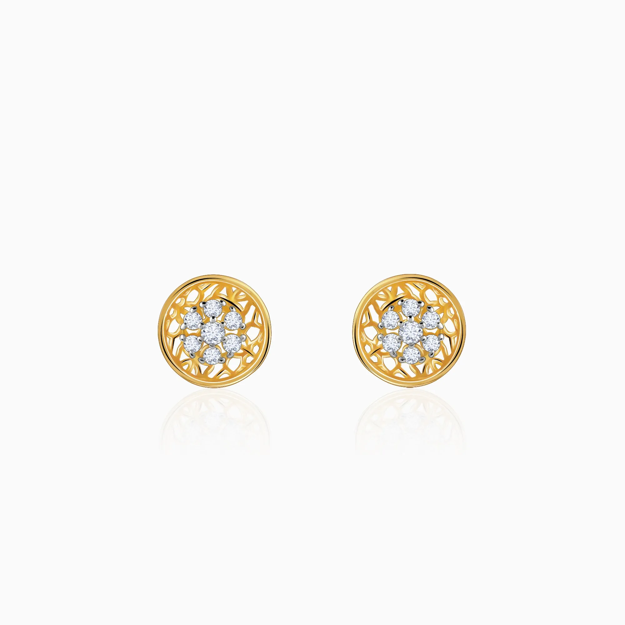 Gold Plethora Diamond Earrings Giva