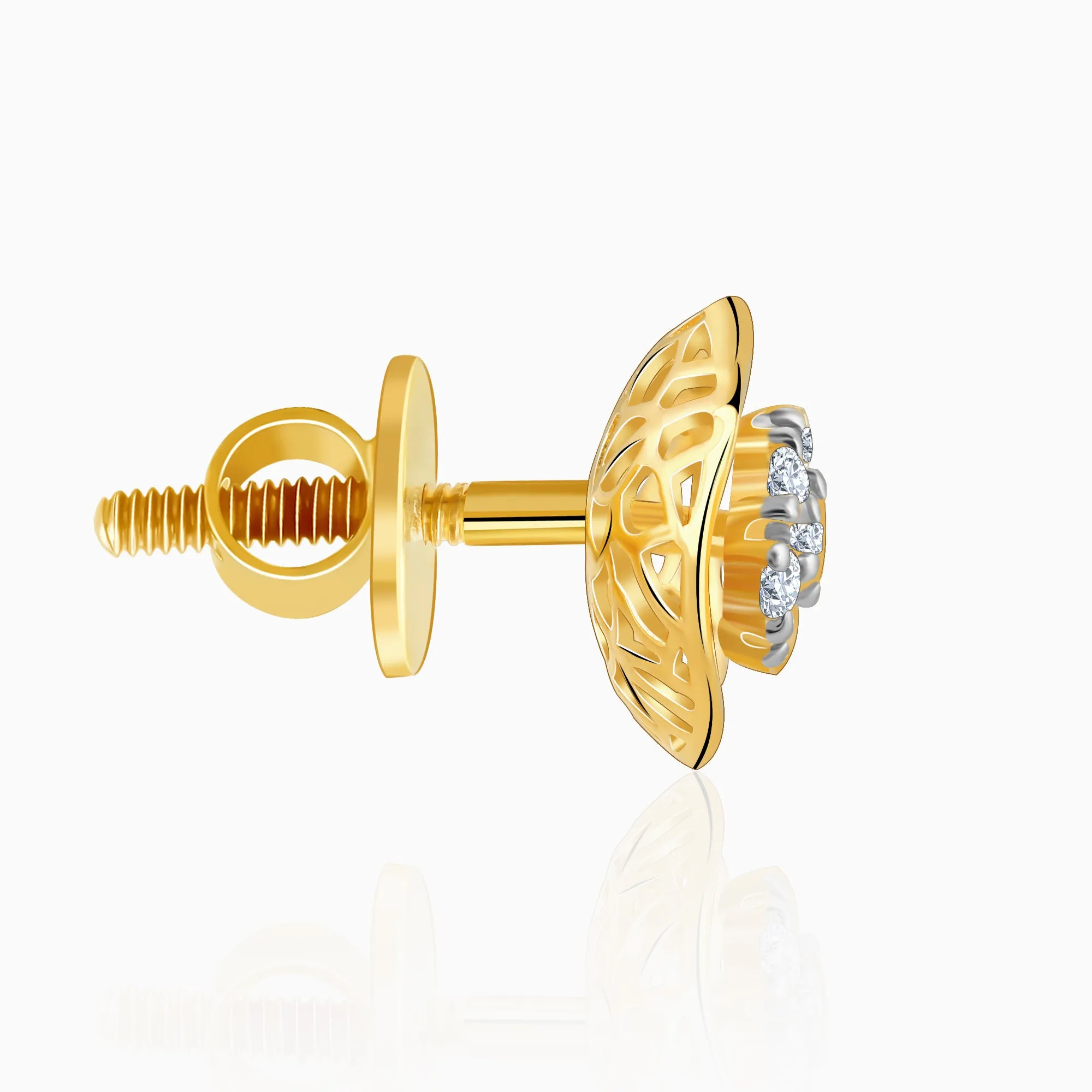 Gold Plethora Diamond Earrings Giva