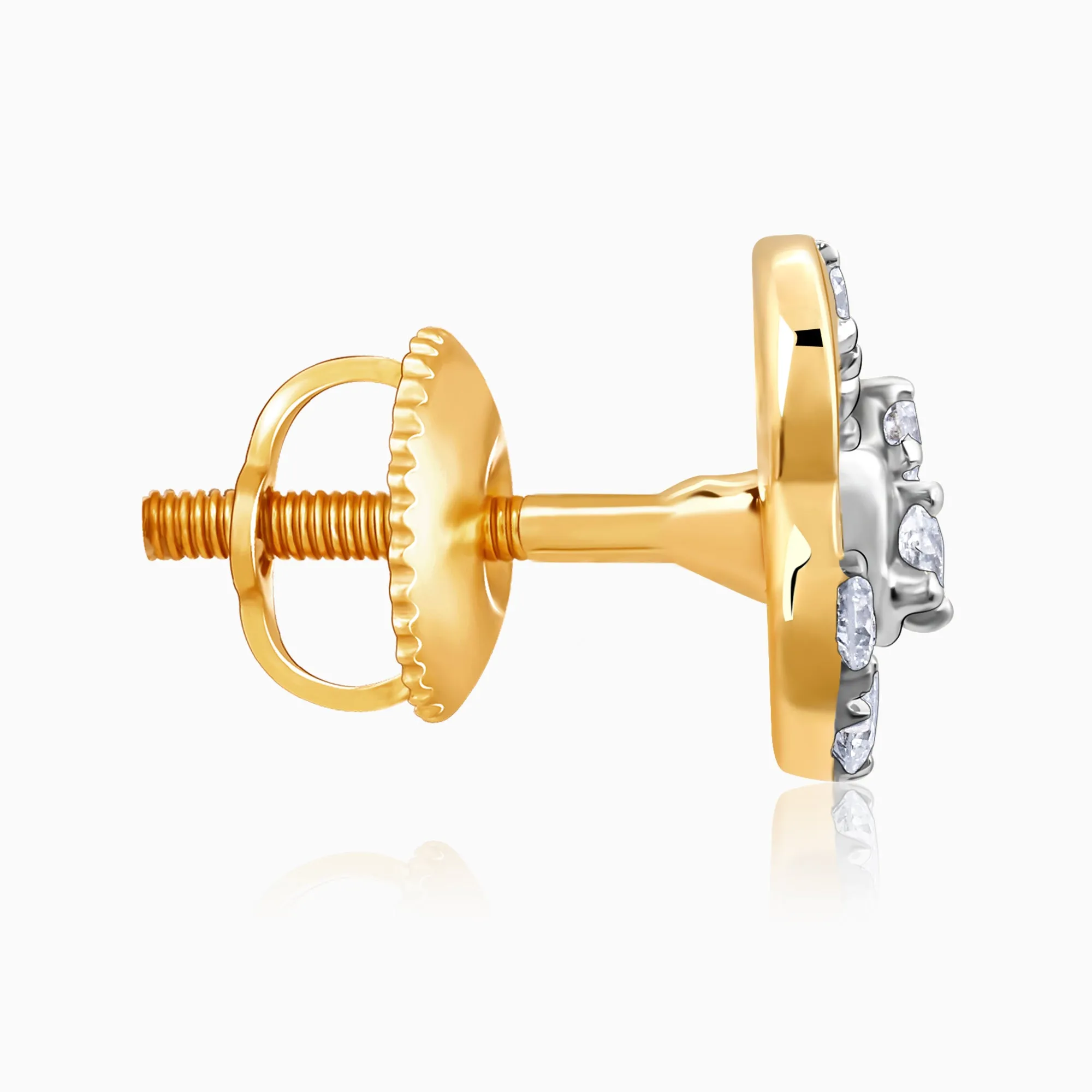 Gold Ribbon Love Diamond Earrings Giva