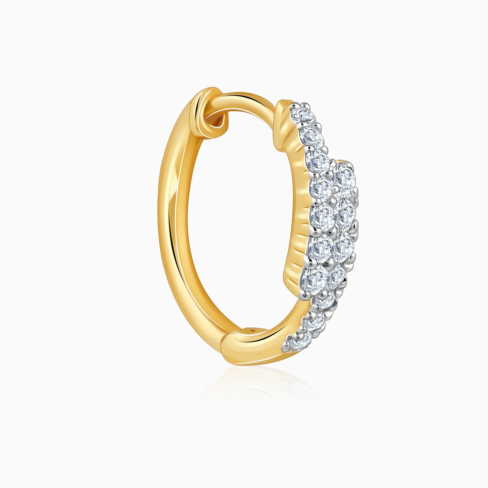 Gold Serene Shine Diamond Earrings Giva