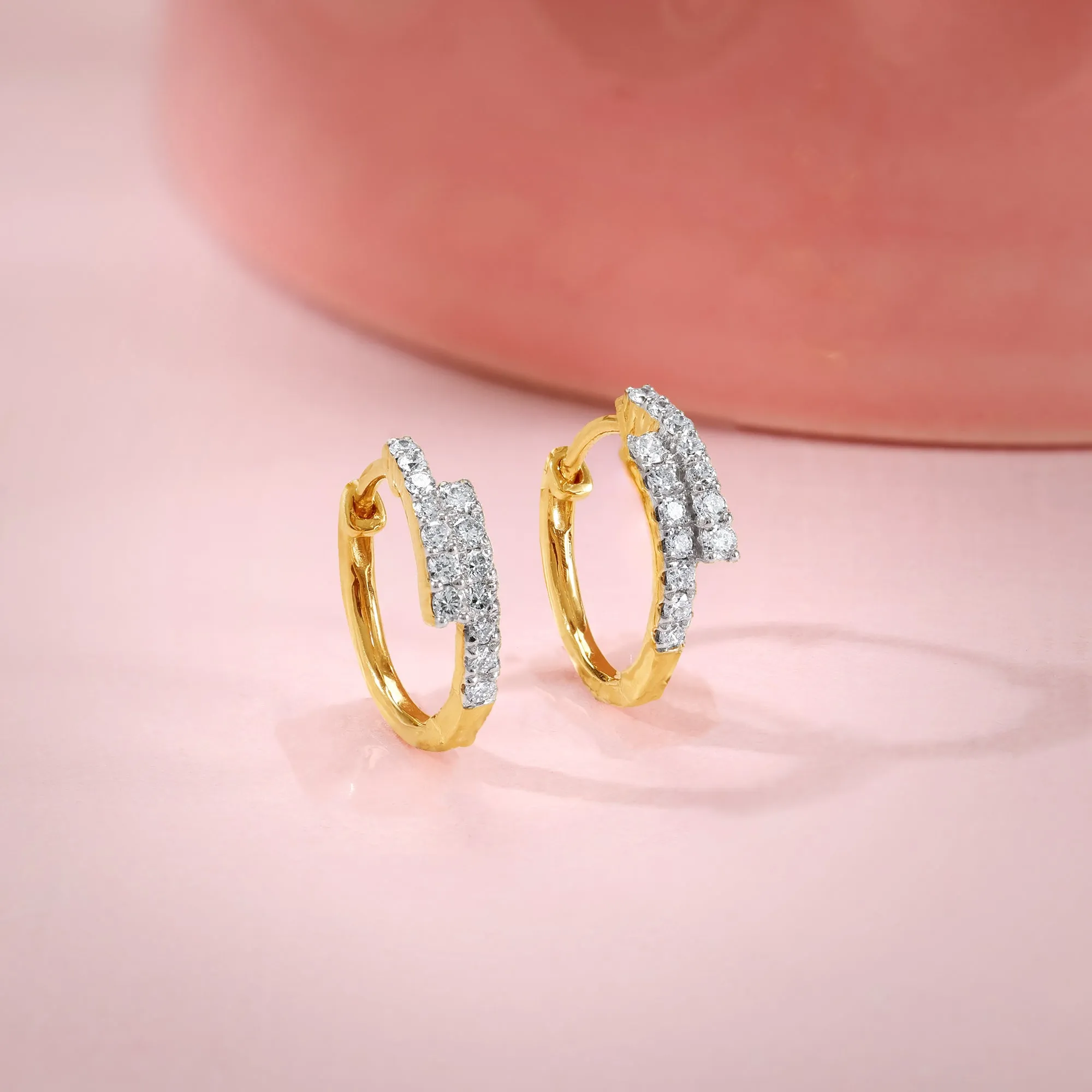 Gold Serene Shine Diamond Earrings Giva