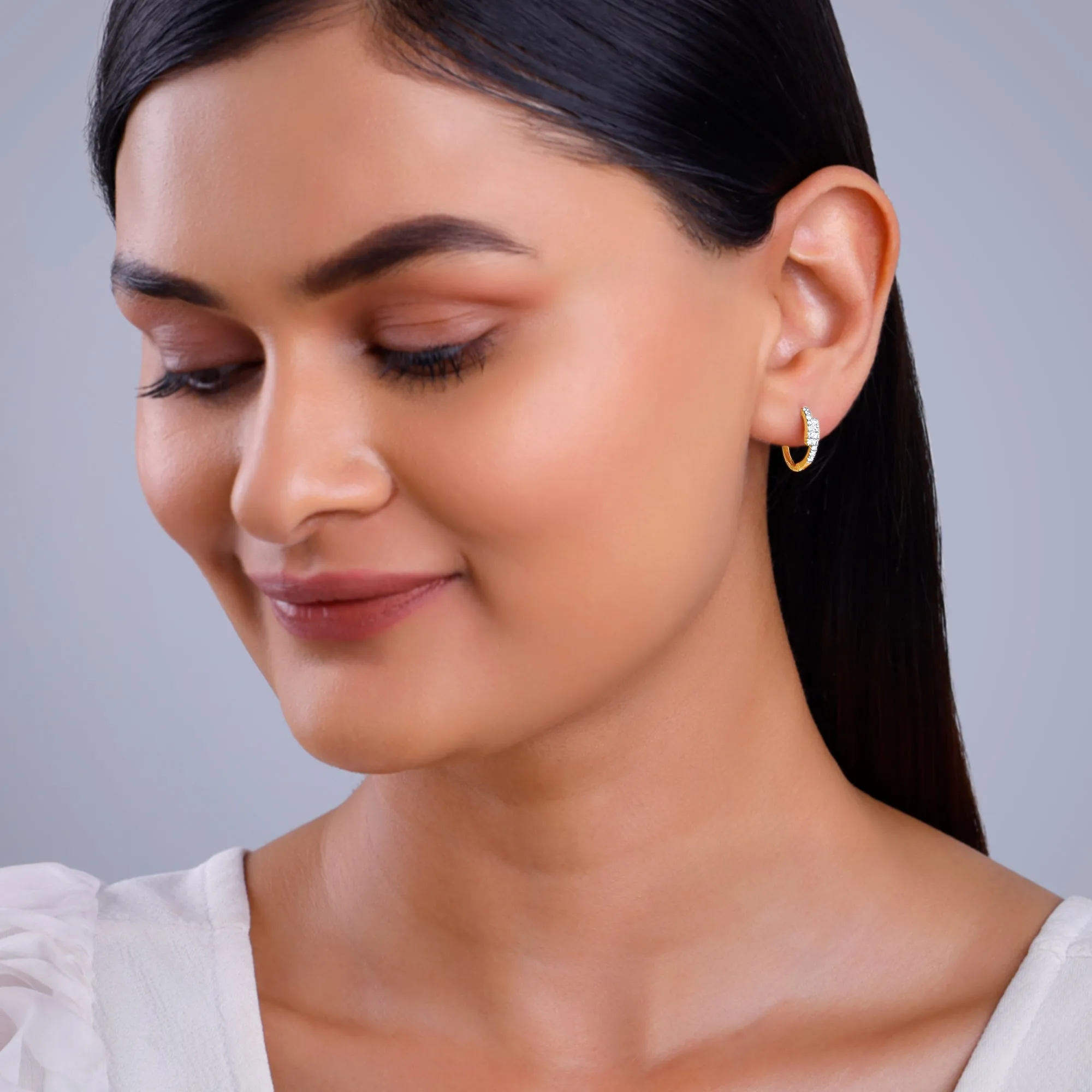 Gold Serene Shine Diamond Earrings Giva