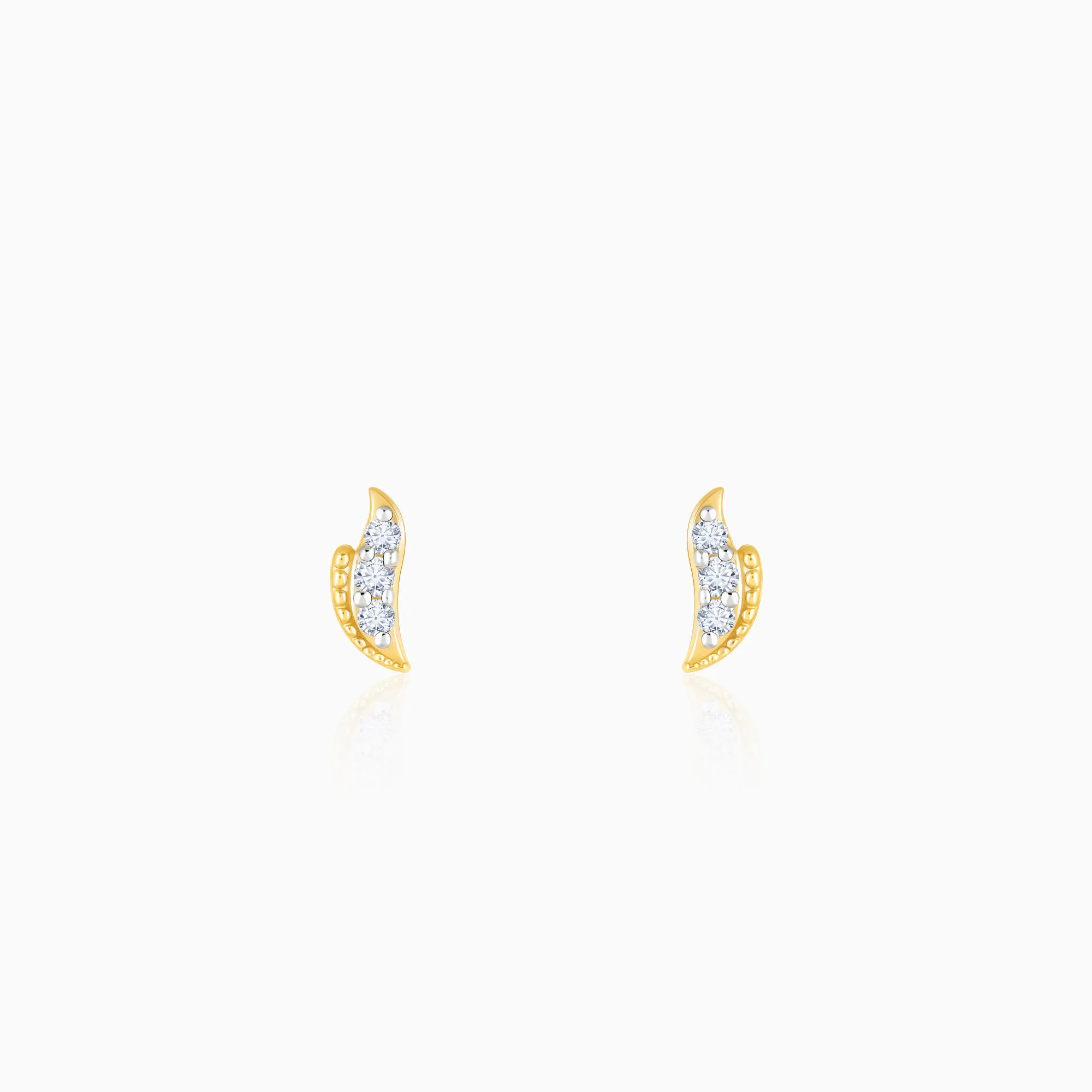 Gold Sole Spark Diamond Earrings Giva