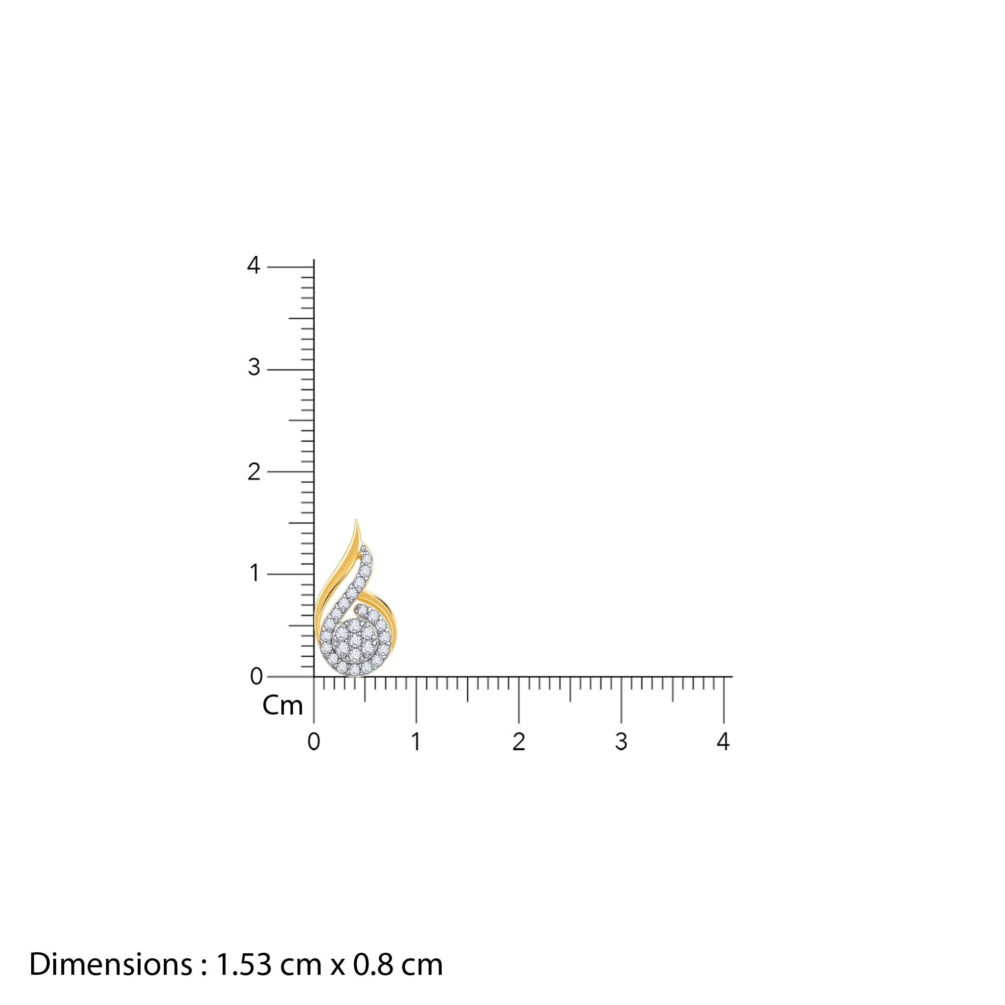 Gold Sparkling Flow Diamond Earrings Giva