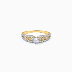 Gold Splendid Solitaire Diamond Ring Giva