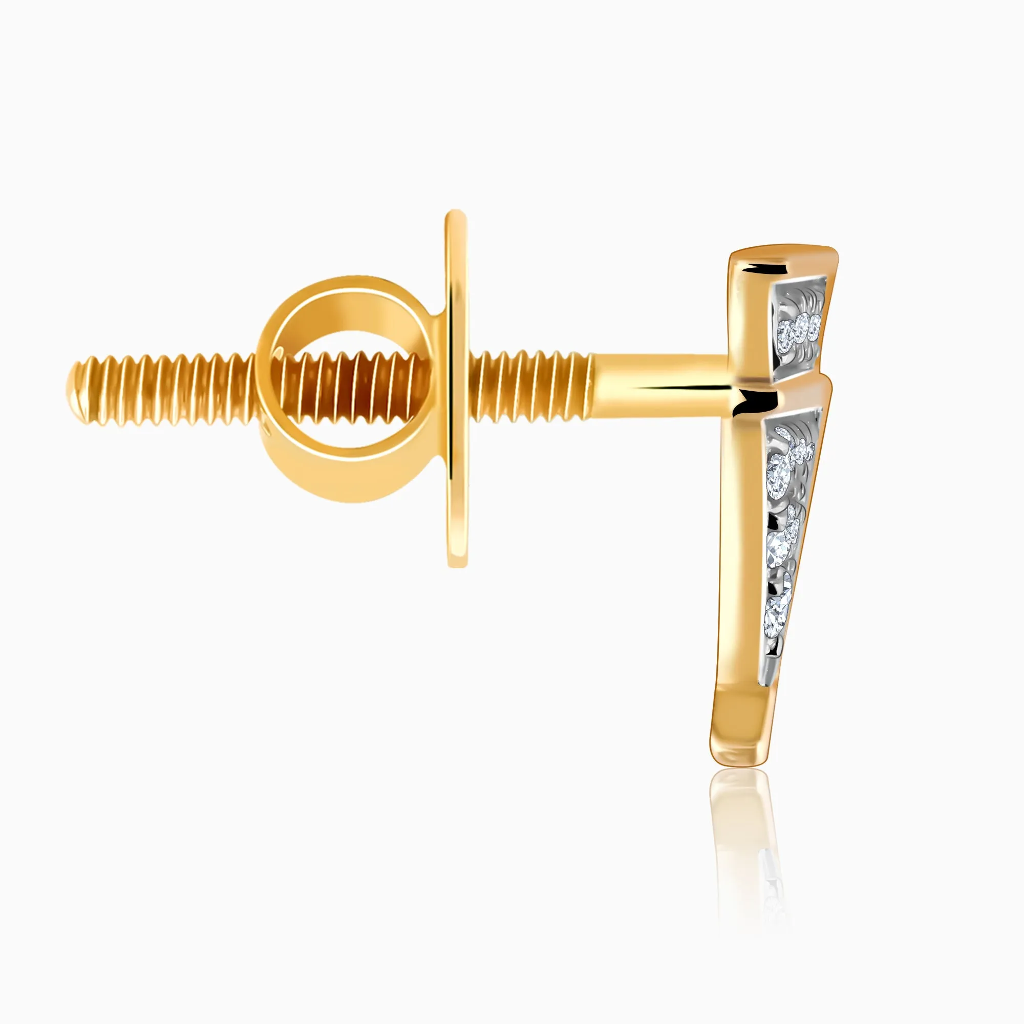 Gold Trilliant Diamond Earrings Giva