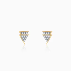 Gold Trilliant Diamond Earrings Giva