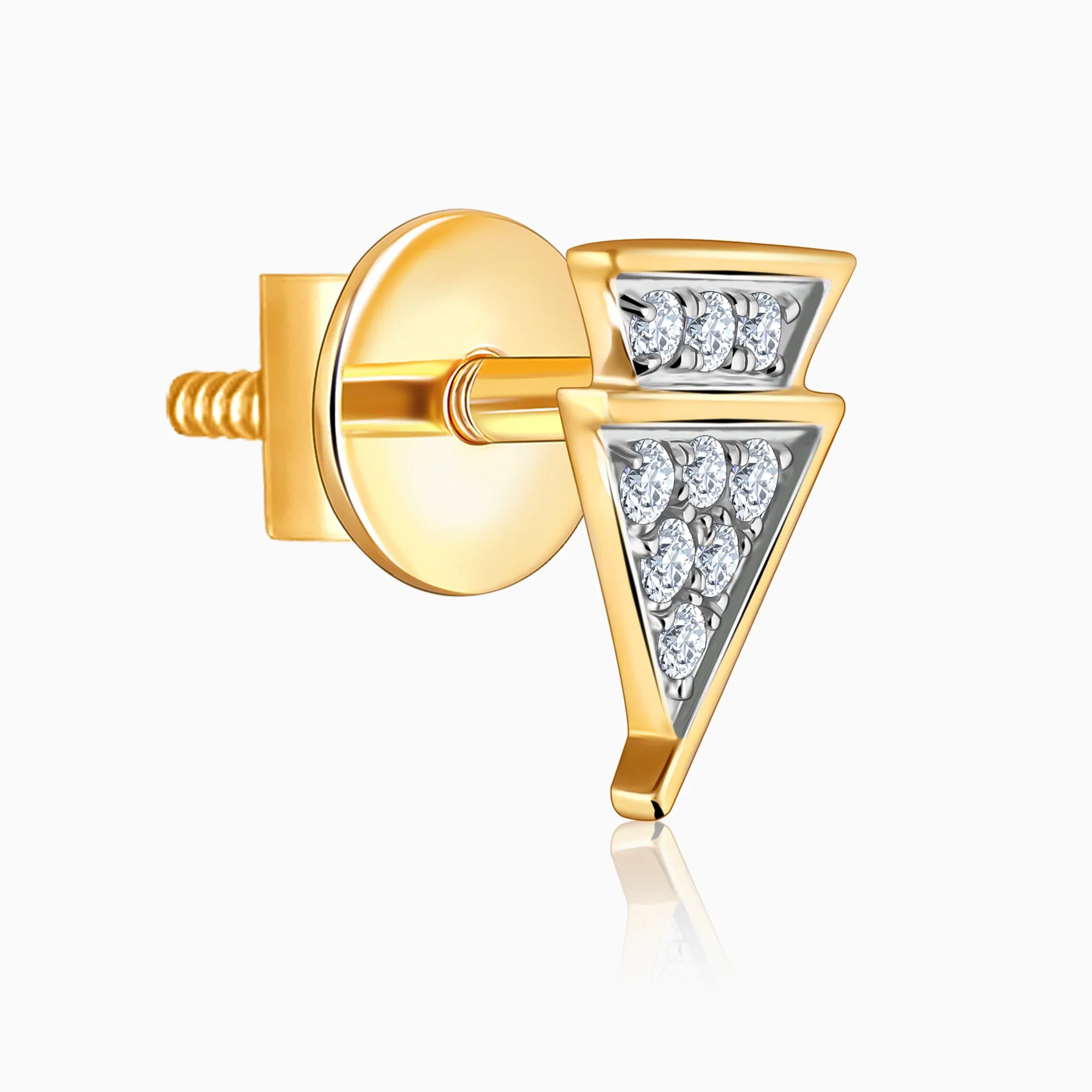 Gold Trilliant Diamond Earrings Giva