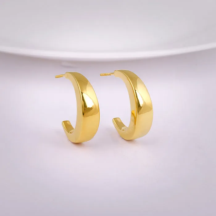 Golden Half Moon Earrings Giva