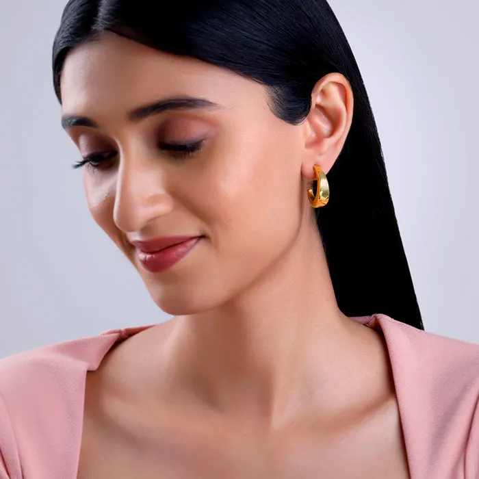 Golden Half Moon Earrings Giva