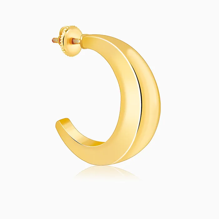 Golden Half Moon Earrings Giva