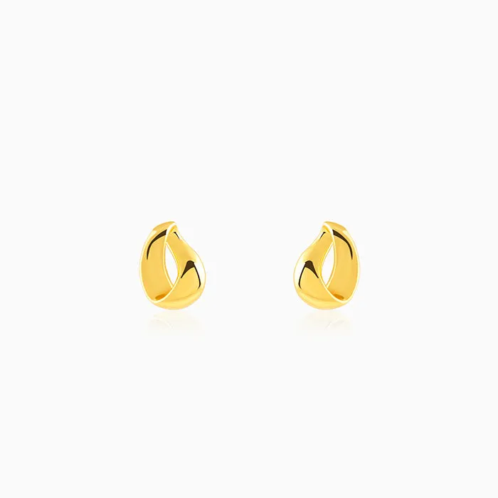 Golden Twisted Loop Earrings Giva
