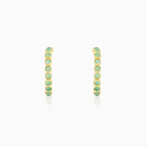 Golden Verdant Stone Hoop Earring Giva