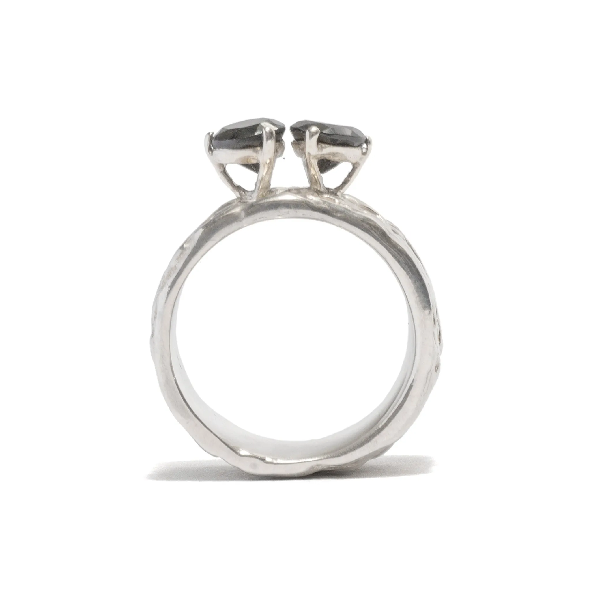Gorilla Skin Double Onyx Ring Pieces of Eight
