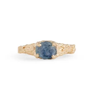 Graceful Inner Islands Uncut Sapphire Ring Pieces of Eight