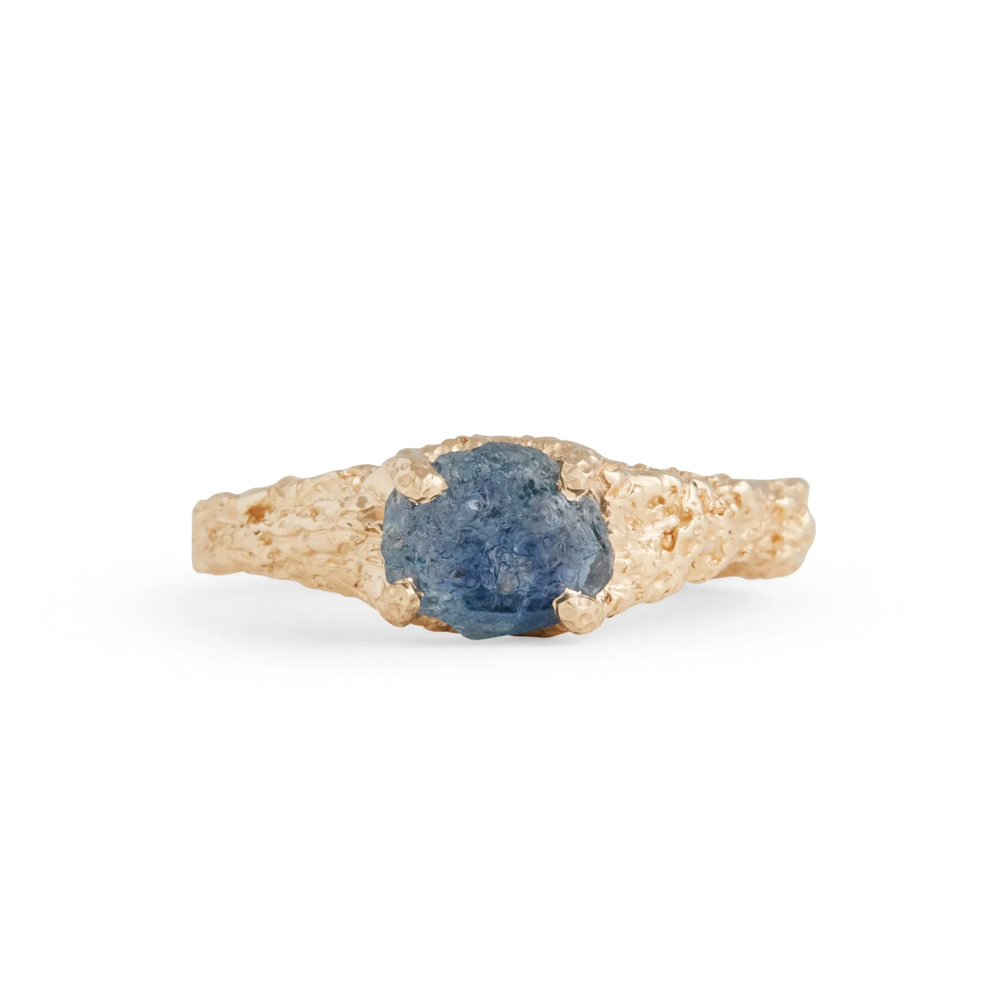 Graceful Inner Islands Uncut Sapphire Ring Pieces of Eight