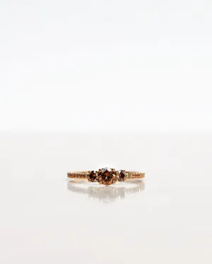 Greta Chocolate 18K Gold, Whitegold or Rosegold Ring w. Diamonds