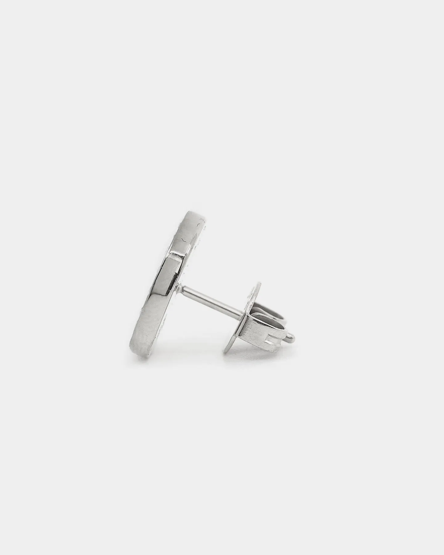Guess Mainline Women's Coin and Crystal Stud Earrings Silver