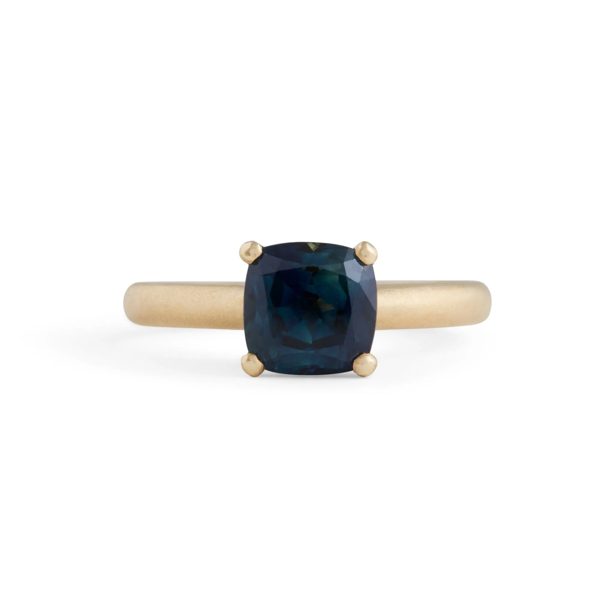 Harvest Cushion Blue Sapphire Ring Pieces of Eight