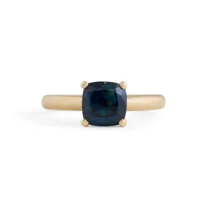 Harvest Cushion Blue Sapphire Ring Pieces of Eight