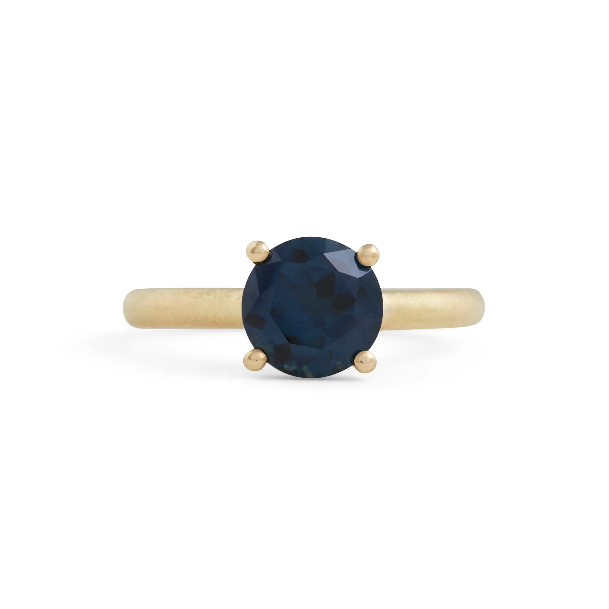 Harvest Round Blue Sapphire Ring Pieces of Eight