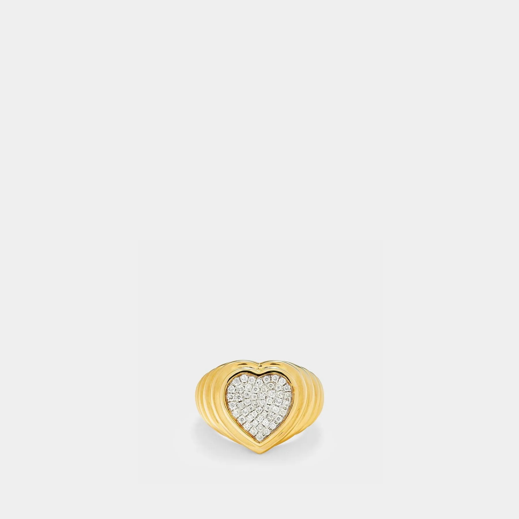 Heart Berlingot Diamond Ring in Yellow Gold