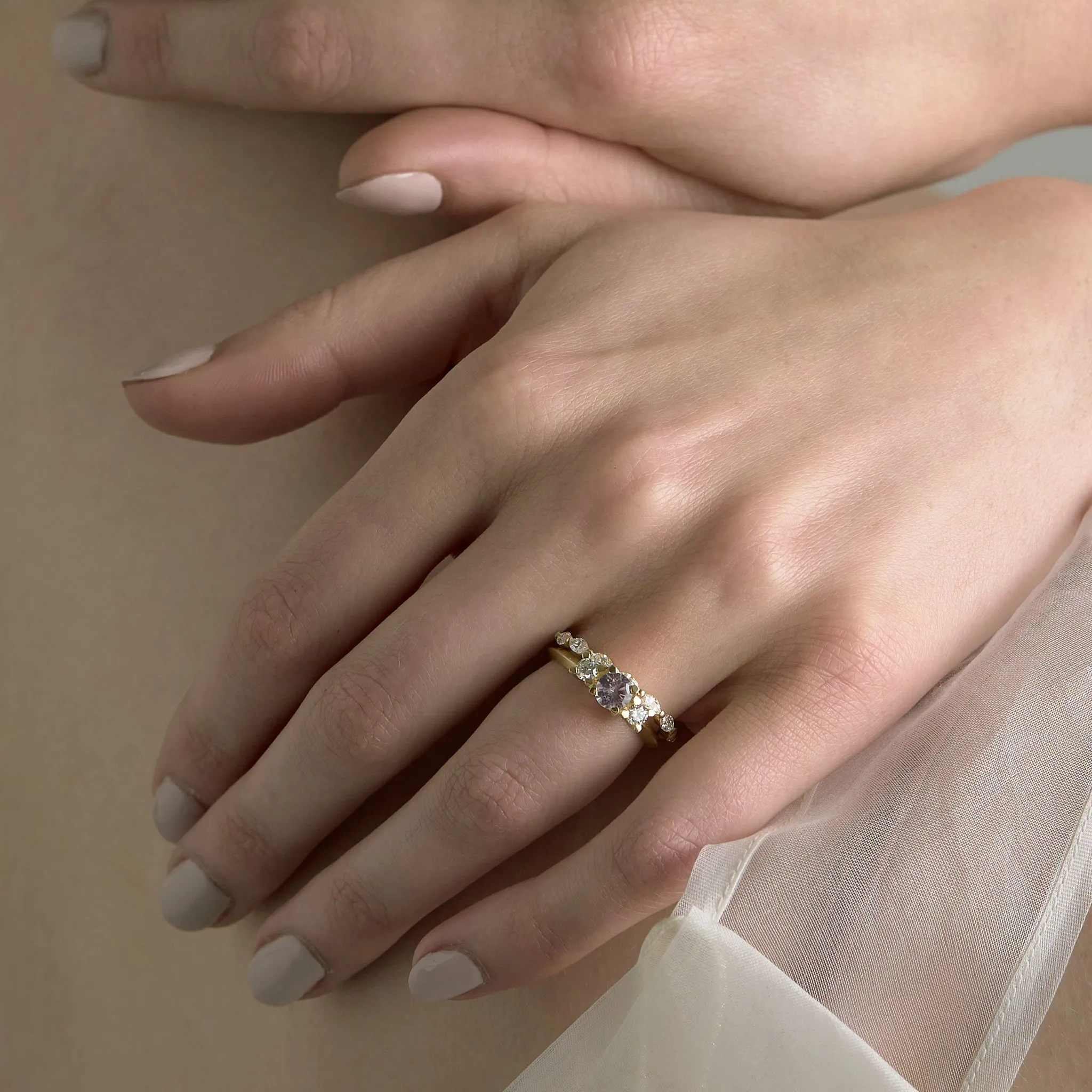 Heartbeat Champagne Diamond Love Ritual Ring Pieces of Eight