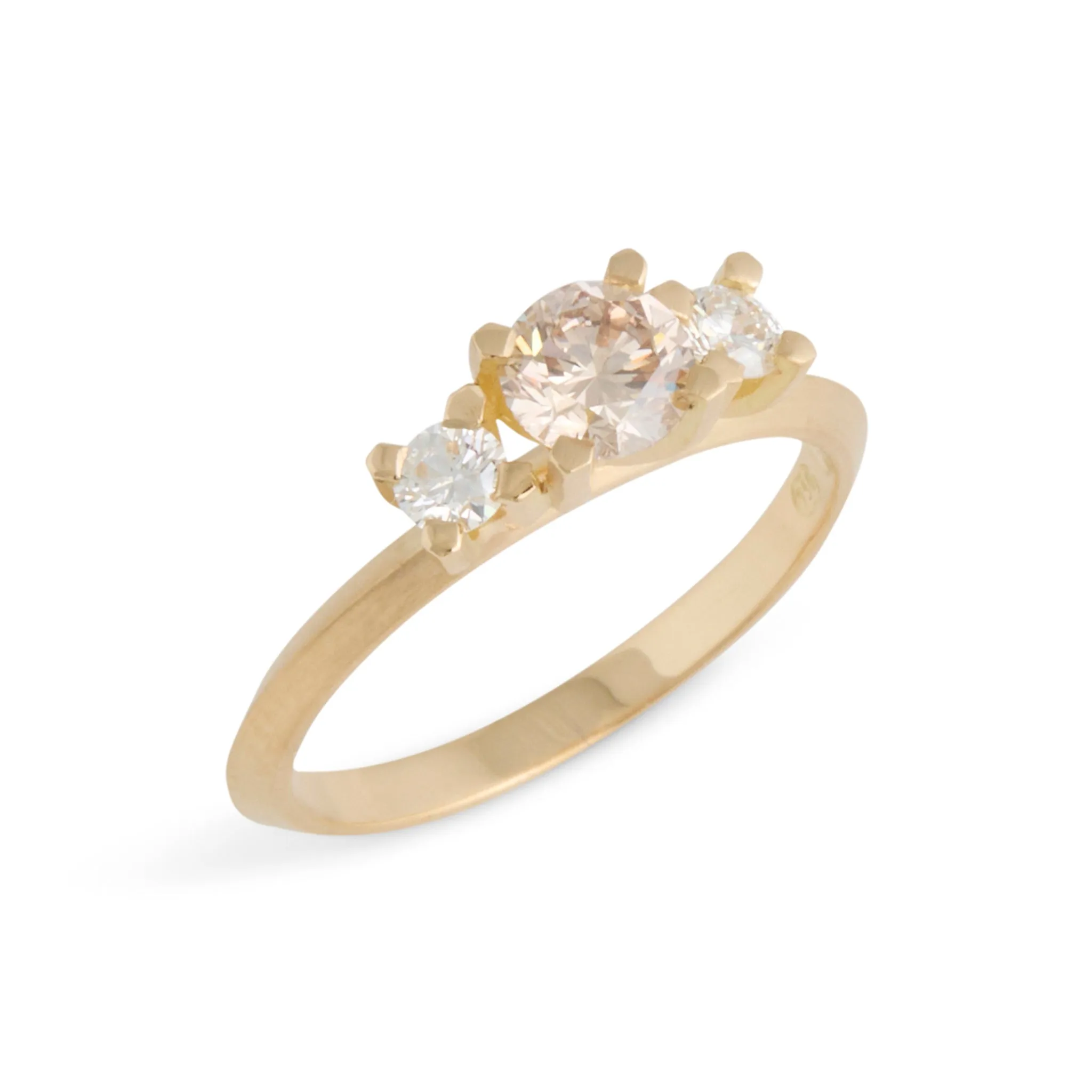 Heartbeat Champagne Diamond Love Ritual Ring Pieces of Eight