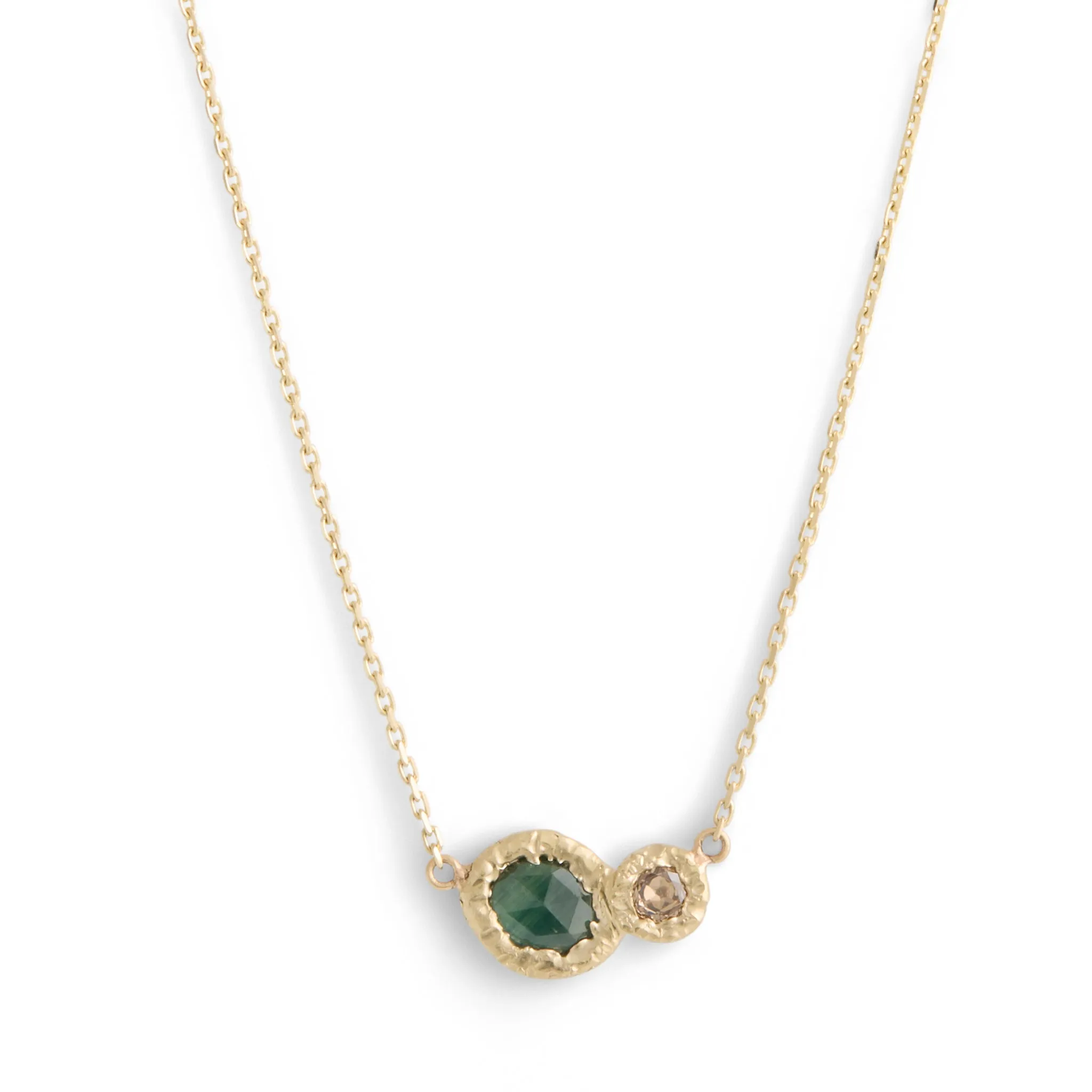 Hinterland Rose Cut Diamond & Sapphire Pendant Pieces of Eight