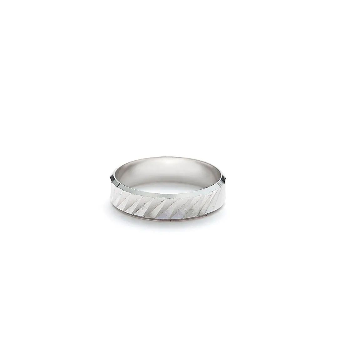Hope Edge Band Silver Ring