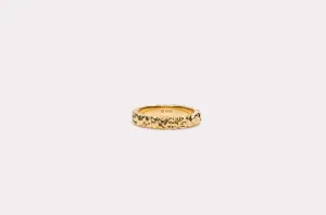 IX Crunchy Class Gold Plated Ring